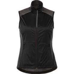 Elevate Women's Black/Smoke Heather Nasak Hybrid Softshel Vest