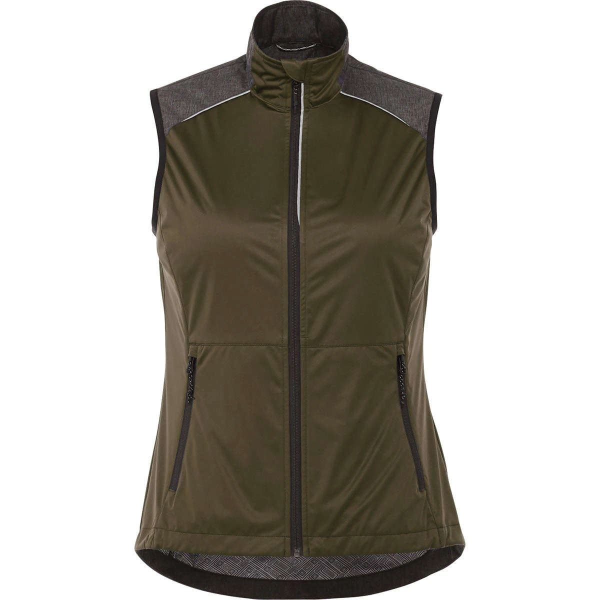 Elevate Women's Loden/Black Smoke Heather Nasak Hybrid Softshel Vest 3 Elevate Women's Loden/Black Smoke Heather Nasak Hybrid Softshel Vest