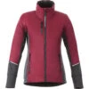 Elevate Women's Maroon/Heather Dark Charcoal Fernie Hybrid Insulated Jacket